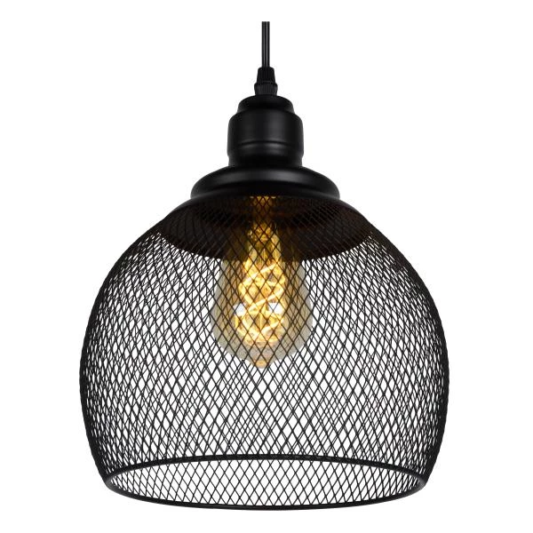 Lucide MESH - Hanglamp - Ø 22 cm - 1xE27 - Zwart - detail 3